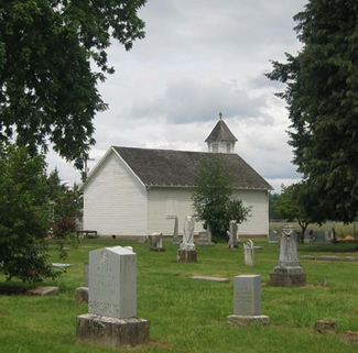 Church at the Brooks Pioneer Memorial Cemetery